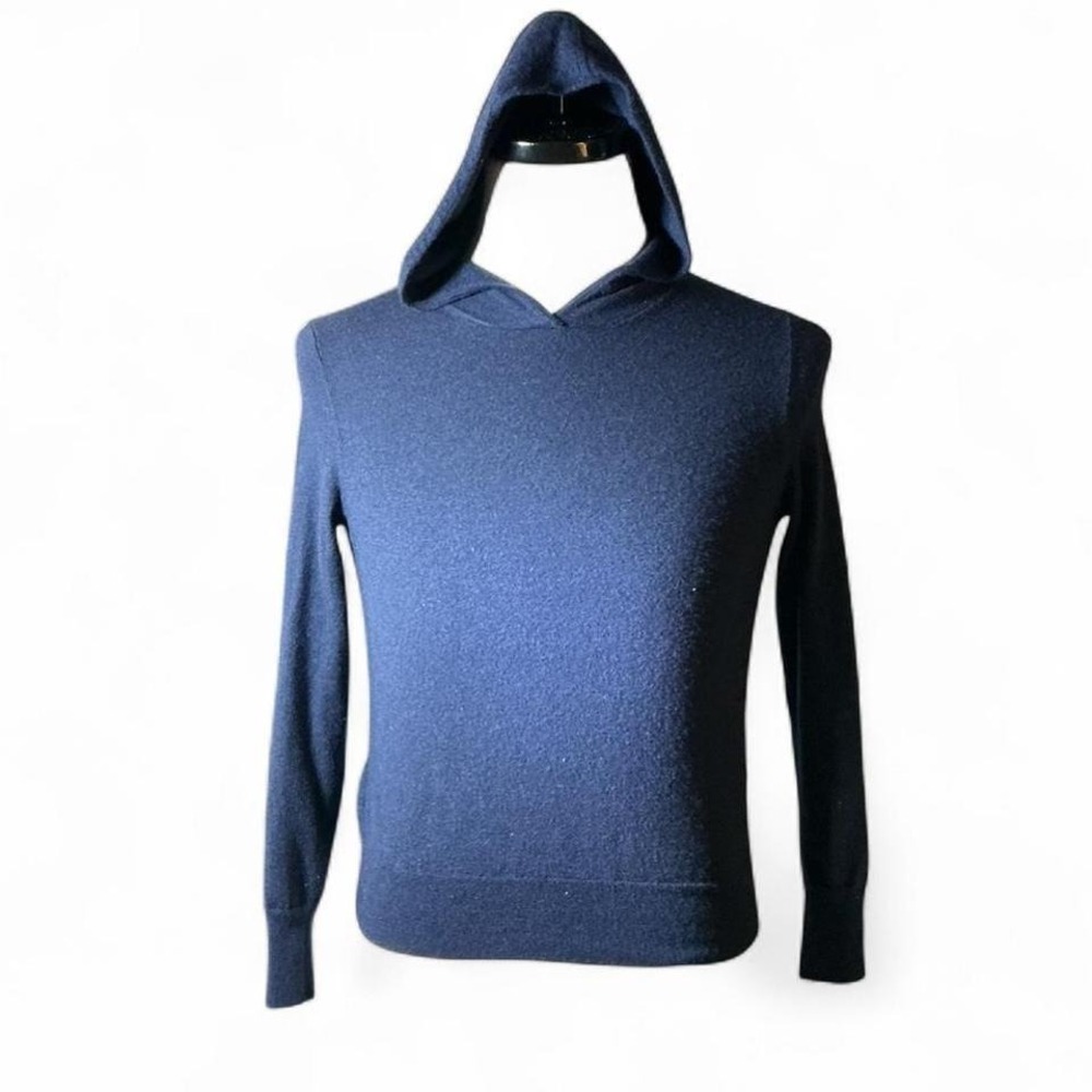 Peter Millar Navy Merino Wool Blend Hoodie Sweater Size S